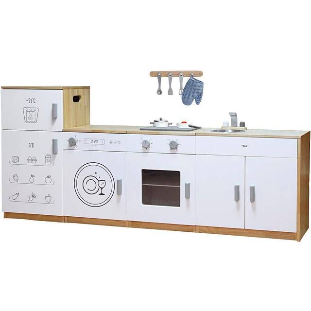 Billede af Viga Legekøkken H: 54,5-79 cm D: 34 cm B: 40 cm 4 dele pr sæt